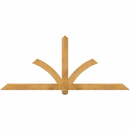 Ekena Millwork Redmond Rough Sawn Timber Gable Bracket, Western Red Cedar, 84"W x 35"H x 2"D x 4"F, 10/12 Pitch GBW084X35X0204RED00RWR